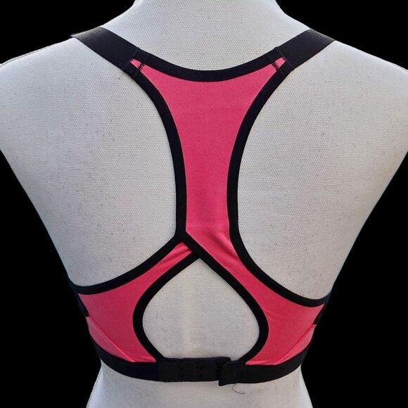 Victoria Sport ✦ Racerback Sports Bra ✦ Pink & Black w/ Logo Band Size 32C EUC - Picture 3 of 9